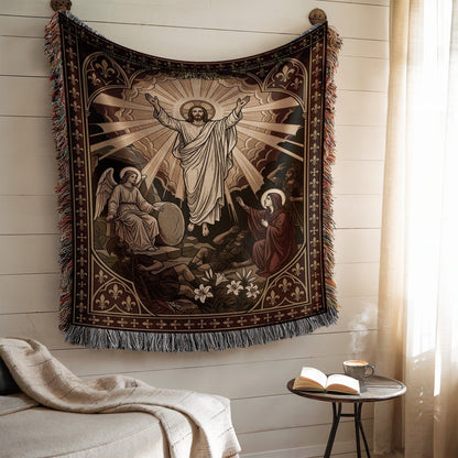 Religious Scene Woven Tapestry Wall Art Decor