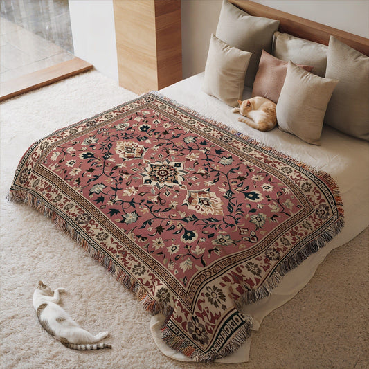 Elegant Floral Patterned Throw Blanket
