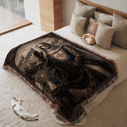 Knight and Horse Medieval Tapestry Blanket Decor