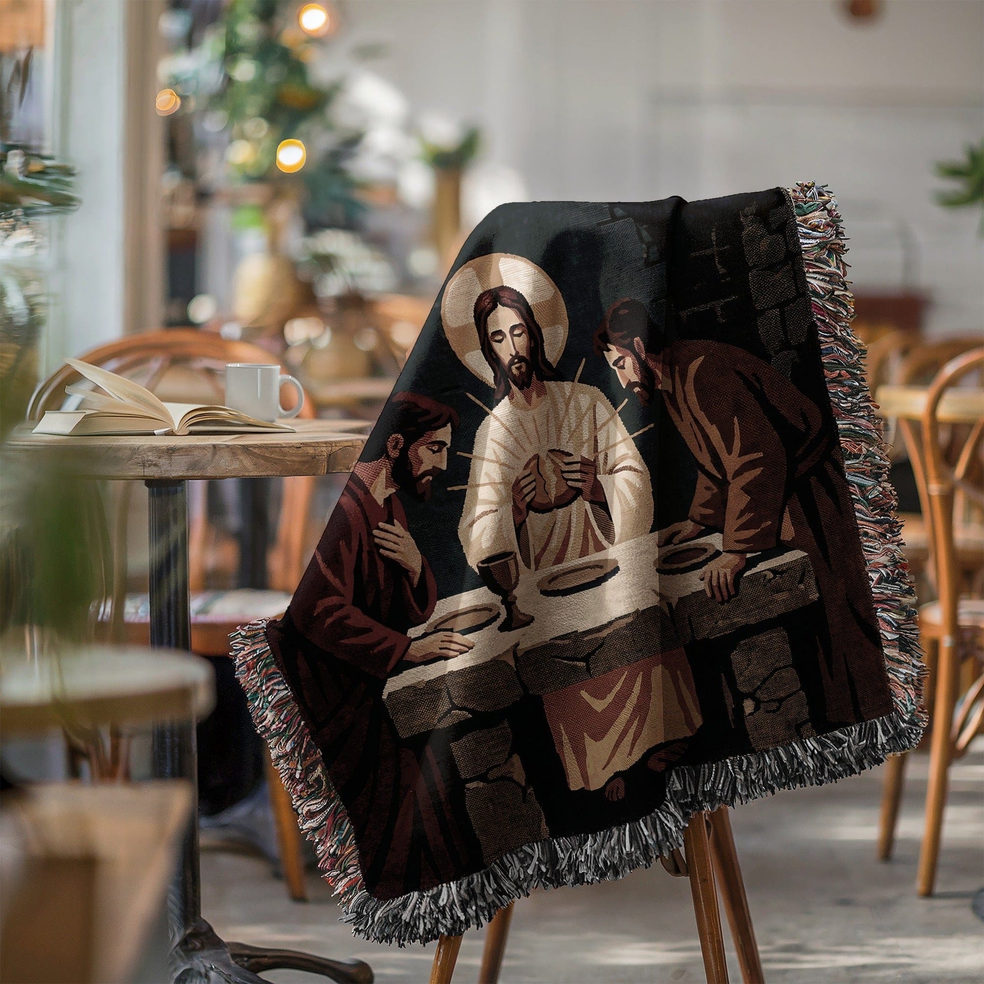 The Last Supper Artwork Throw Blanket Home Decor