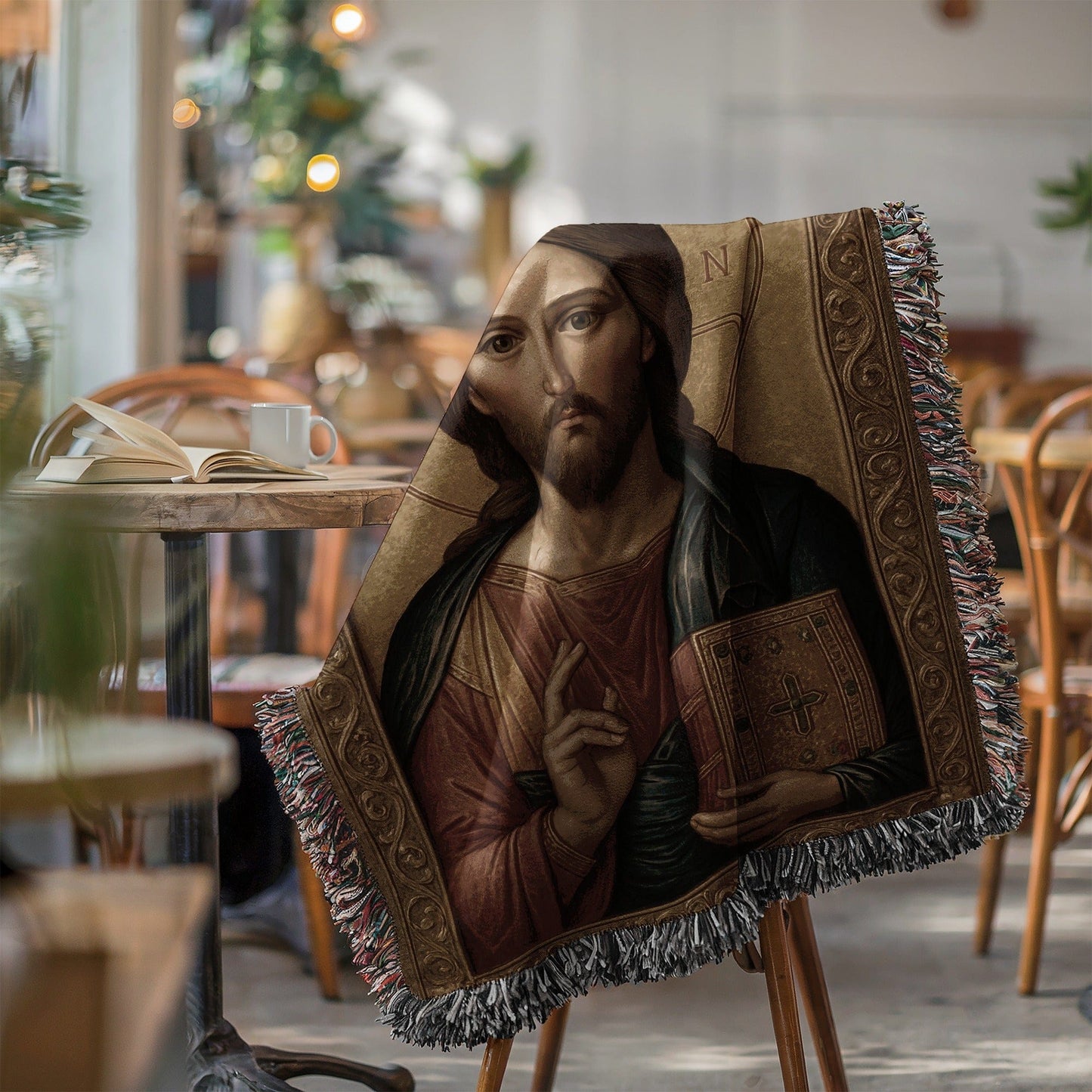 Religious Art Jesus Woven Tapestry Blanket Product