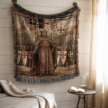 Knight Templar Themed Wall Hanging Tapestry Perfect Decor