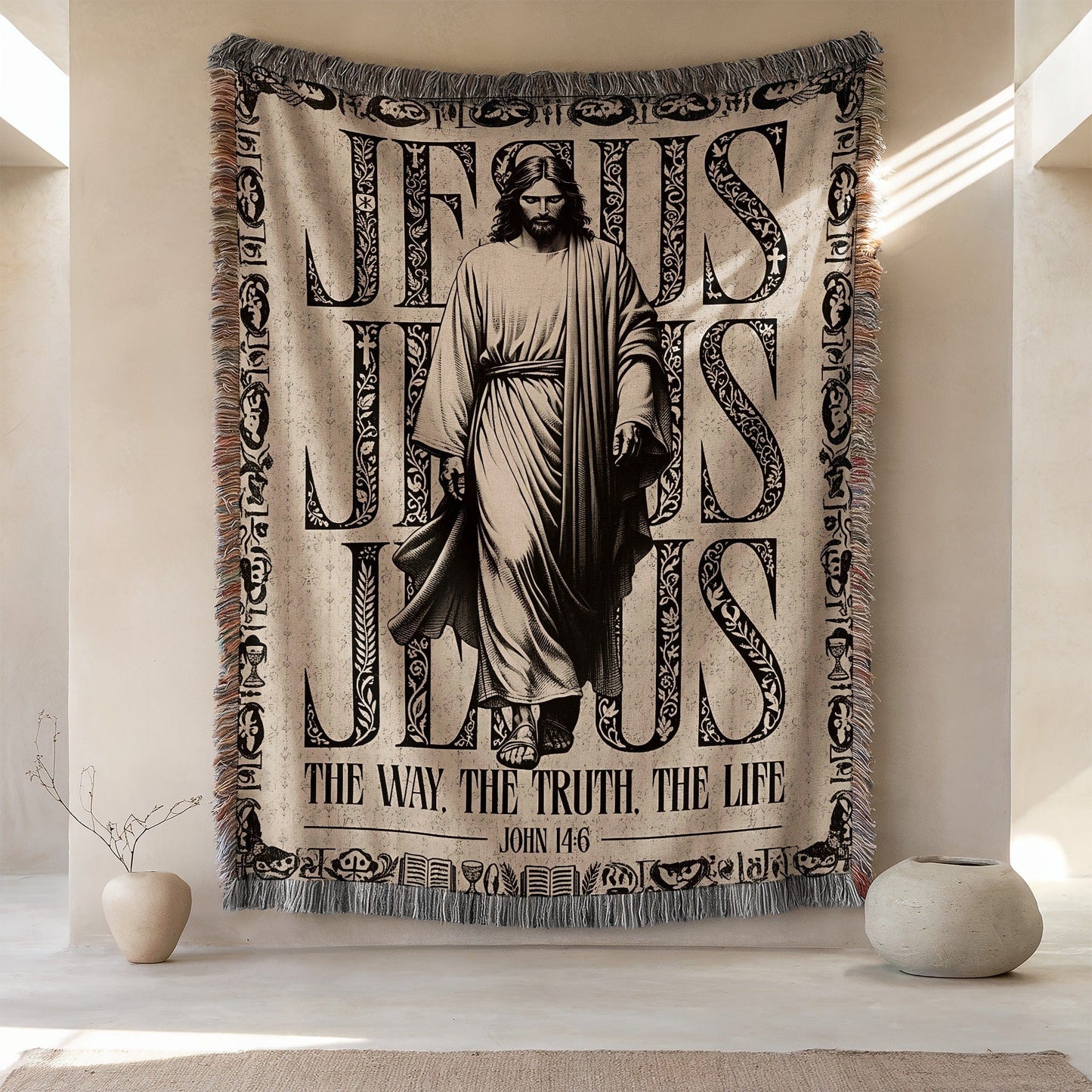 Jesus The Way The Truth The Life John 14:6 tapestry