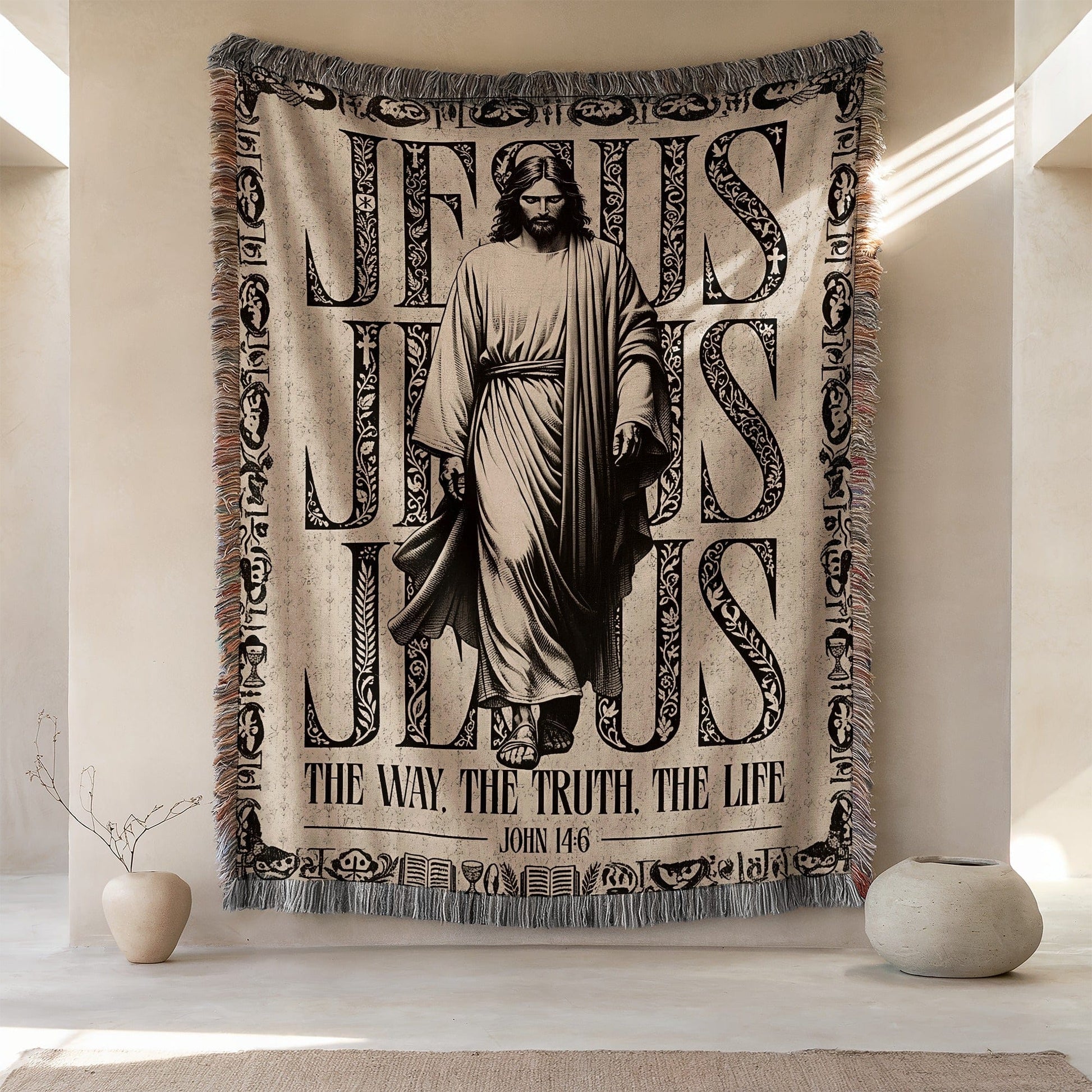 Jesus The Way The Truth The Life John 14:6 tapestry