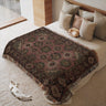 Decorative Floral Patterned Rug with Fringes Persian Rug Woven Blanket