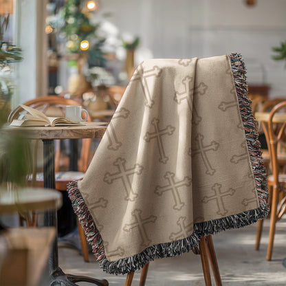 Cozy Blanket with Cross Design for Comfort and Style