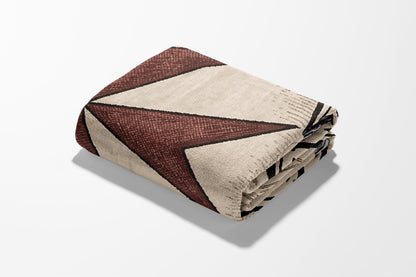 CalmNestStyle Pro Fide Pro Utilitate Hominum Seal Sepia Woven Blanket jacquard woven blanket