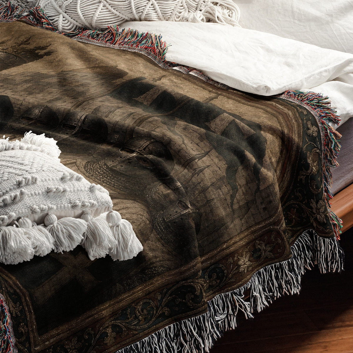 CalmNestStyle Baldwin IV Before His Knights jacquard woven blanket