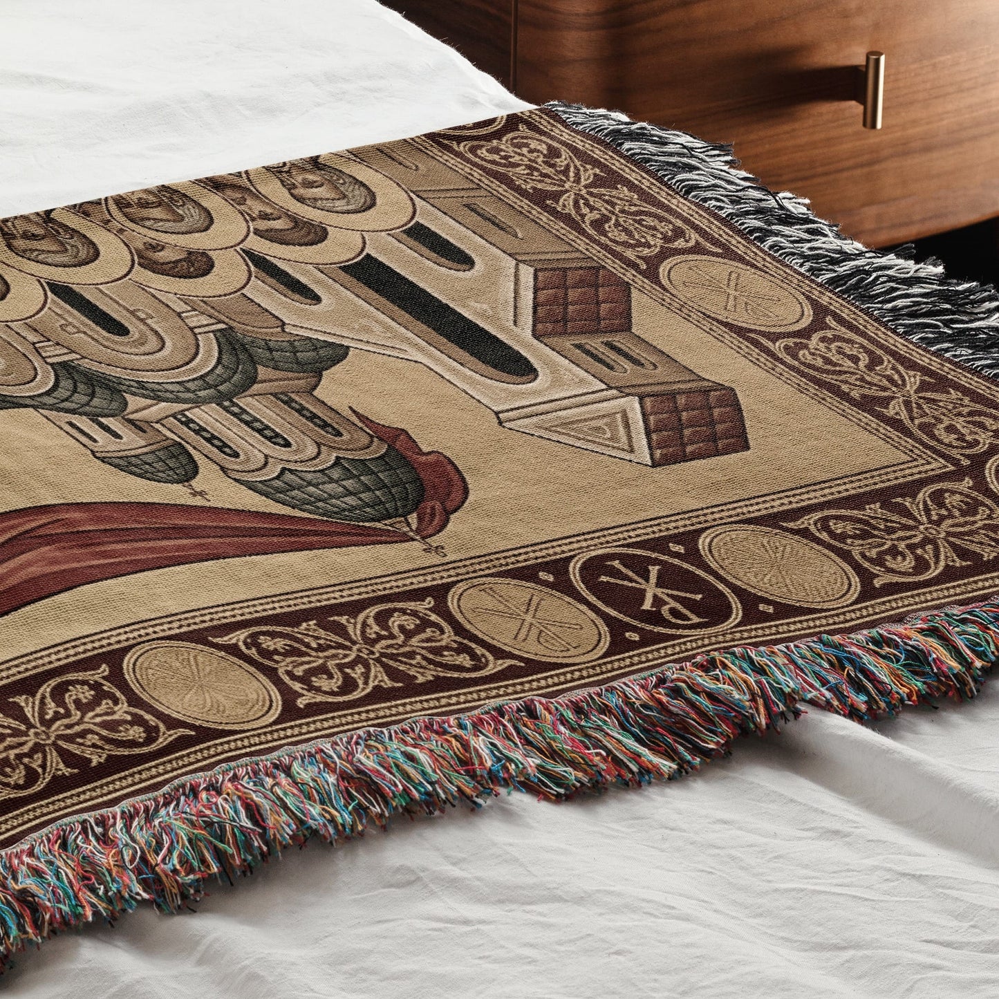 MyDesigns Personalized Last Supper Horizontal Tapestry - Custom Name Icon jacquard woven blanket