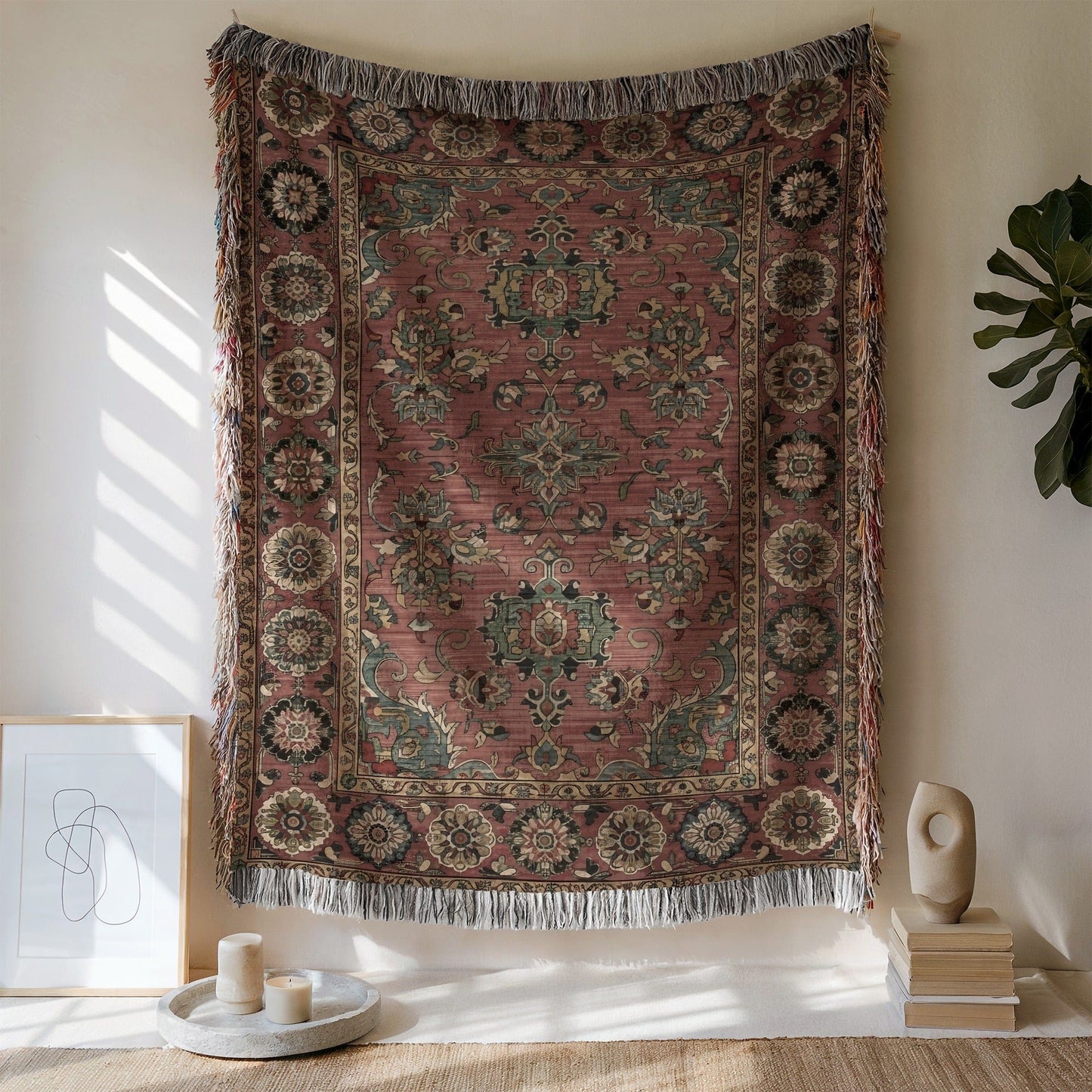 Elegant Patterned Wall Hanging with Intricate Design