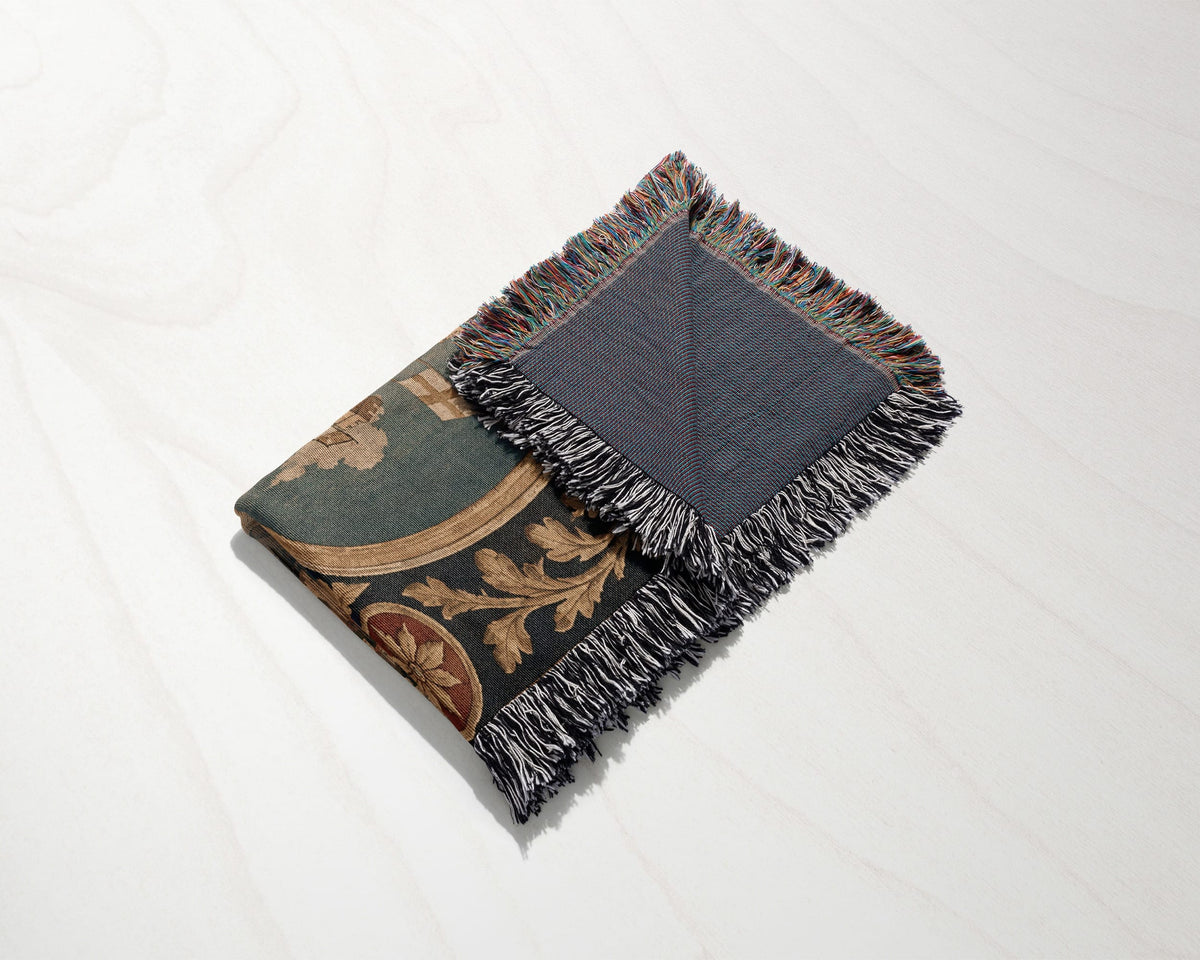 CalmNestStyle Kings of Christendom Triptych jacquard woven blanket
