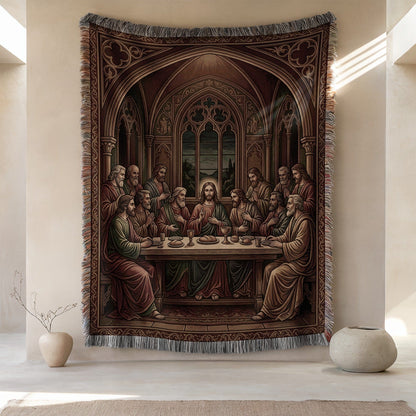 Last Supper Scene Decorative Wall Tapestry Blanket