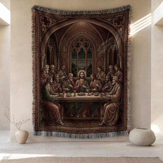 Last Supper Scene Decorative Wall Tapestry Blanket