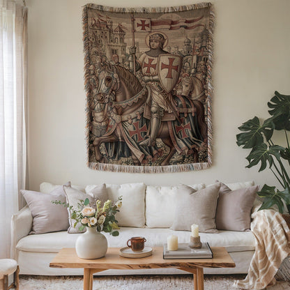 Medieval Knight Tapestry for Home Decor