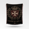 Order of Malta Crown Laurel Crest Woven Blanket