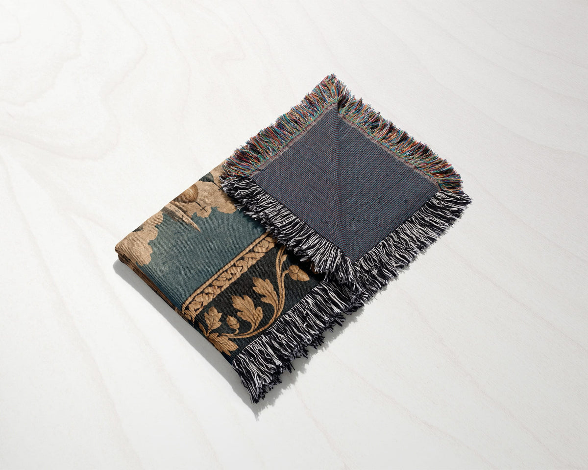 CalmNestStyle Richard the Lionheart on Horseback jacquard woven blanket