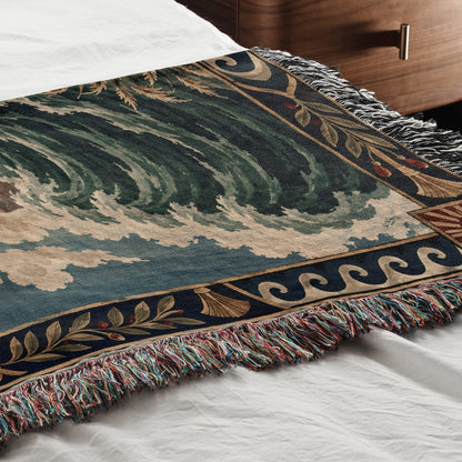 CalmNestStyle Moses and the Exodus Crossing jacquard woven blanket