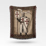 Templar Knight Woven Blanket Crusader Warrior Throw