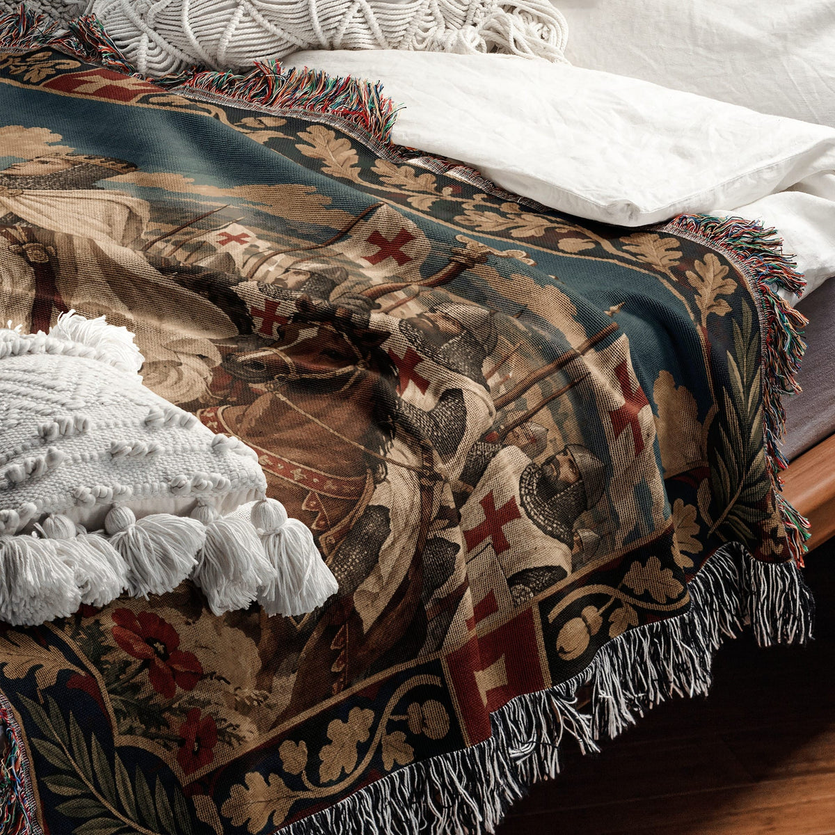 CalmNestStyle Baldwin IV Leading the Charge jacquard woven blanket