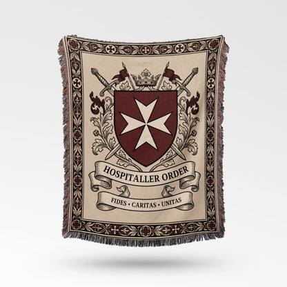 CalmNestStyle Hospitaller Order Fides Caritas Unitas Light Woven Blanket jacquard woven blanket
