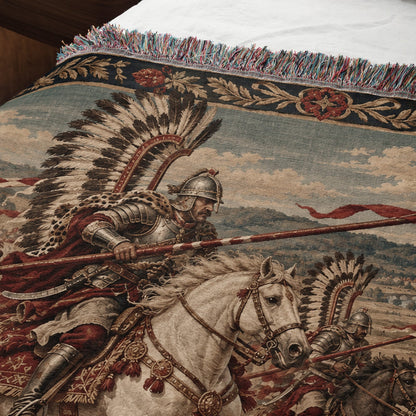 CalmNestStyle The Winged Hussars jacquard woven blanket