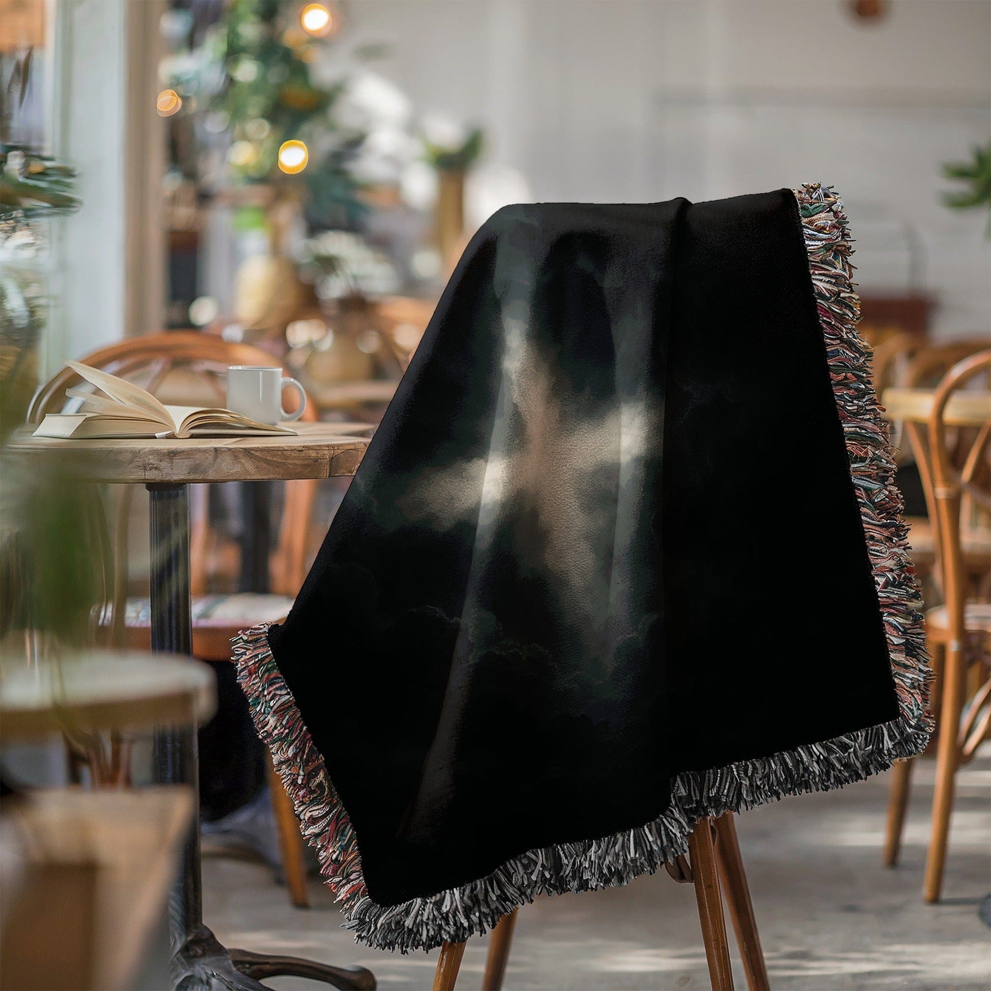 Cozy and Elegant Blanket with Dark Cloud Design