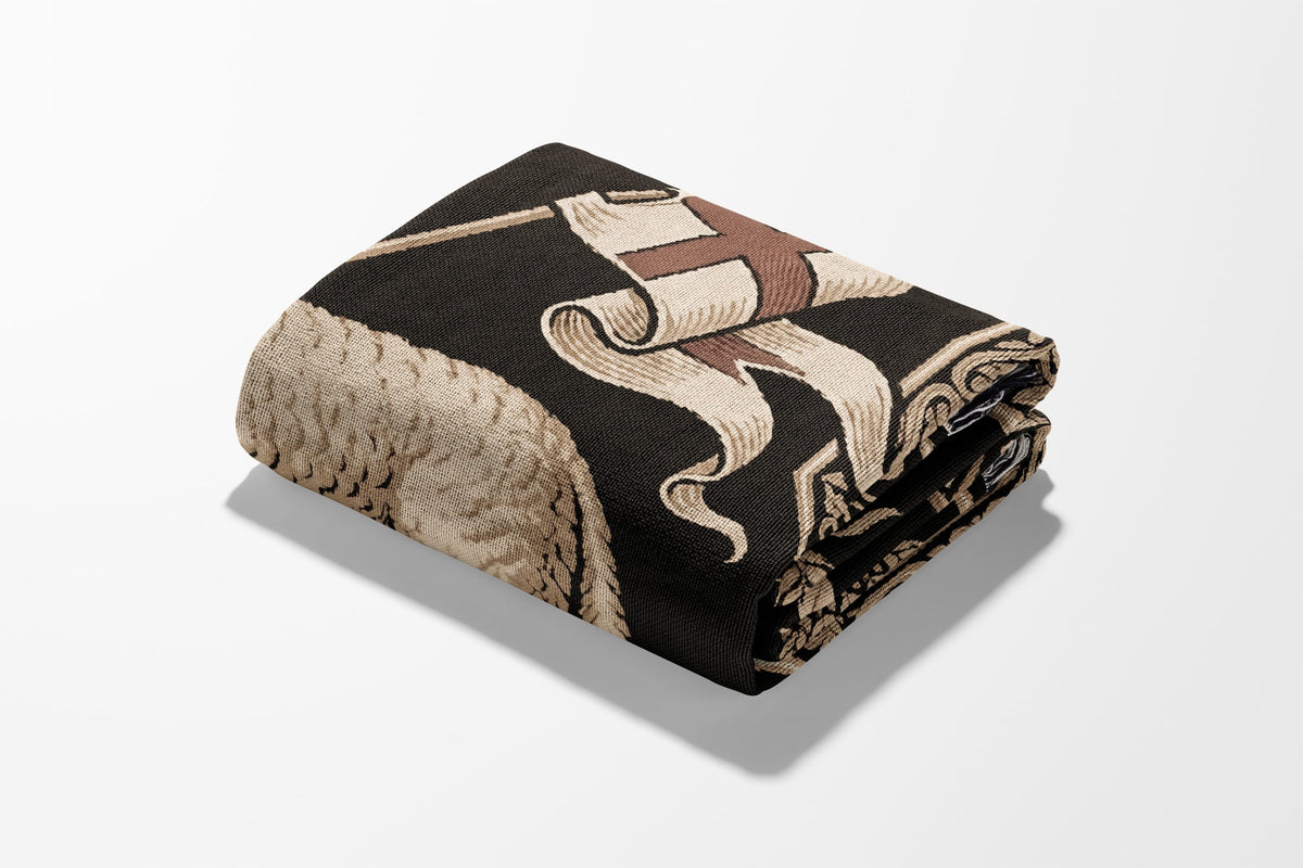 CalmNestStyle Agnus Dei Sacred Art Woven Blanket jacquard woven blanket