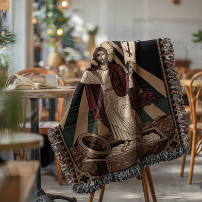 Vibrant Religious Art Throw Blanket for Elegant Home Decor