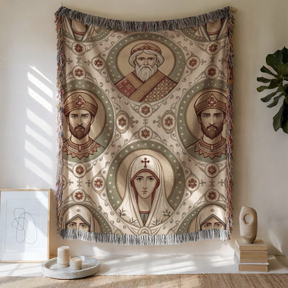 Intricate Religious Icons and Patterns Tapestry Product