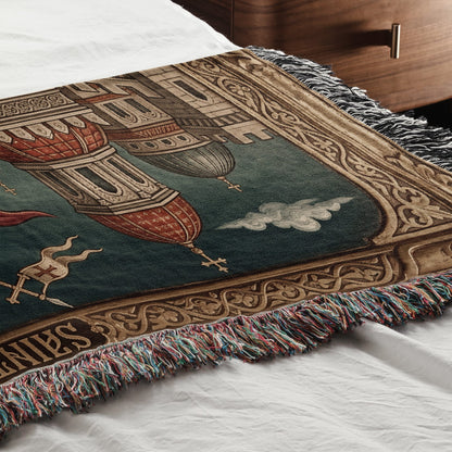 CalmNestStyle Saint George Gilded Icon jacquard woven blanket