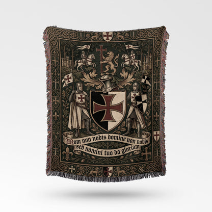 CalmNestStyle Templar Heritage Woven Blanket jacquard woven blanket