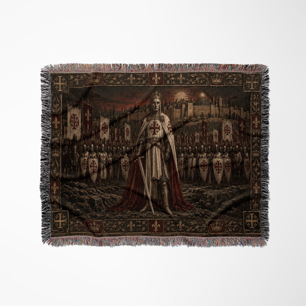 MyDesigns Baldwin IV I The King Before His Army jacquard woven blanket