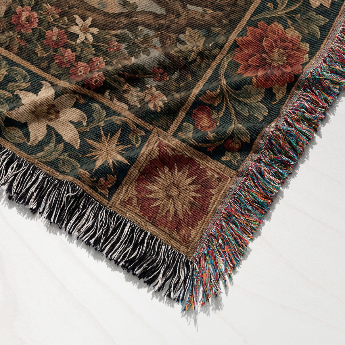 CalmNestStyle Our Lady of Guadalupe at Tepeyac jacquard woven blanket