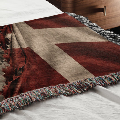 CalmNestStyle Hospitaller Knight Kneeling Before Malta Woven Blanket jacquard woven blanket