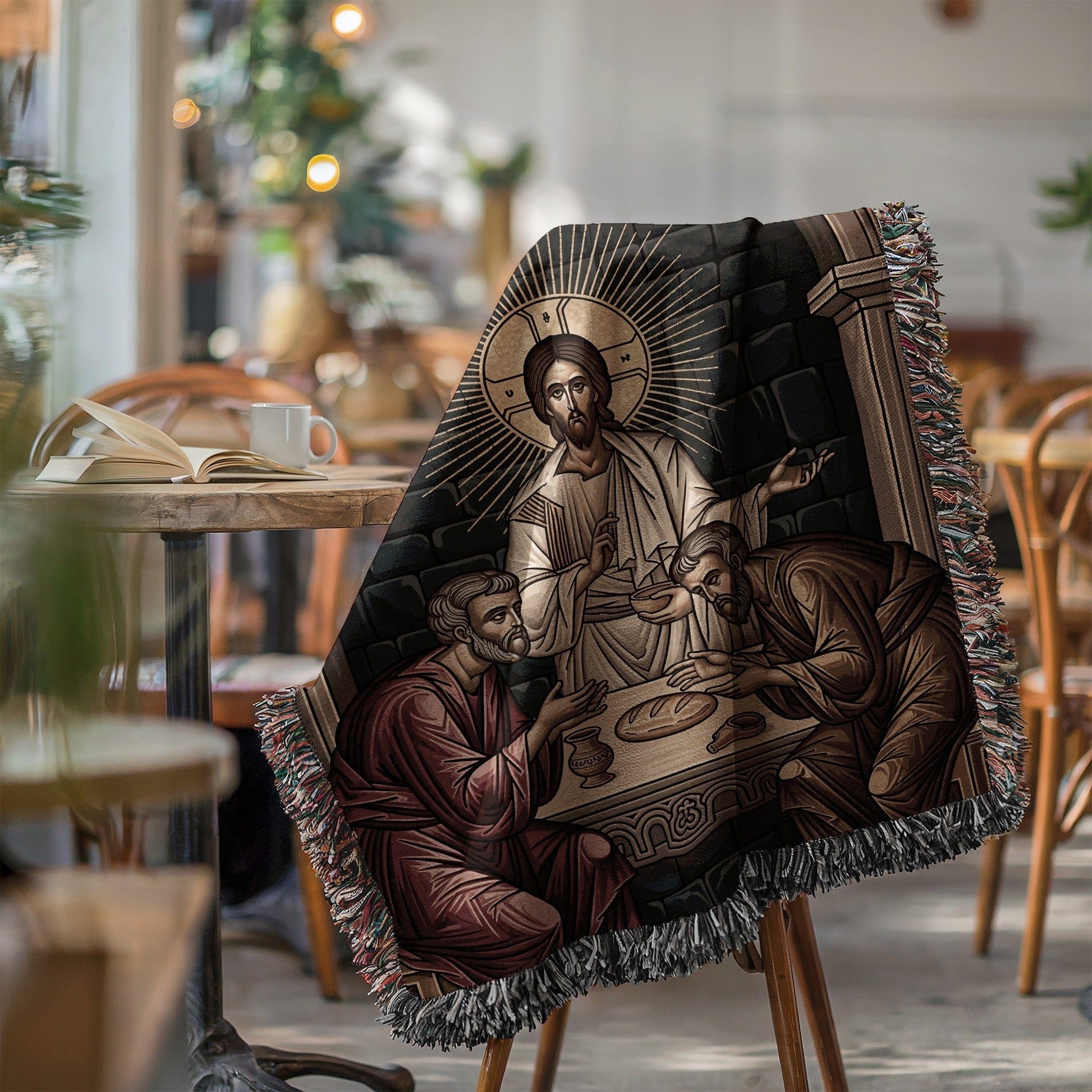 Last Supper Jesus and Disciples Decorative Blanket