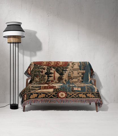CalmNestStyle Richard the Lionheart at Acre jacquard woven blanket
