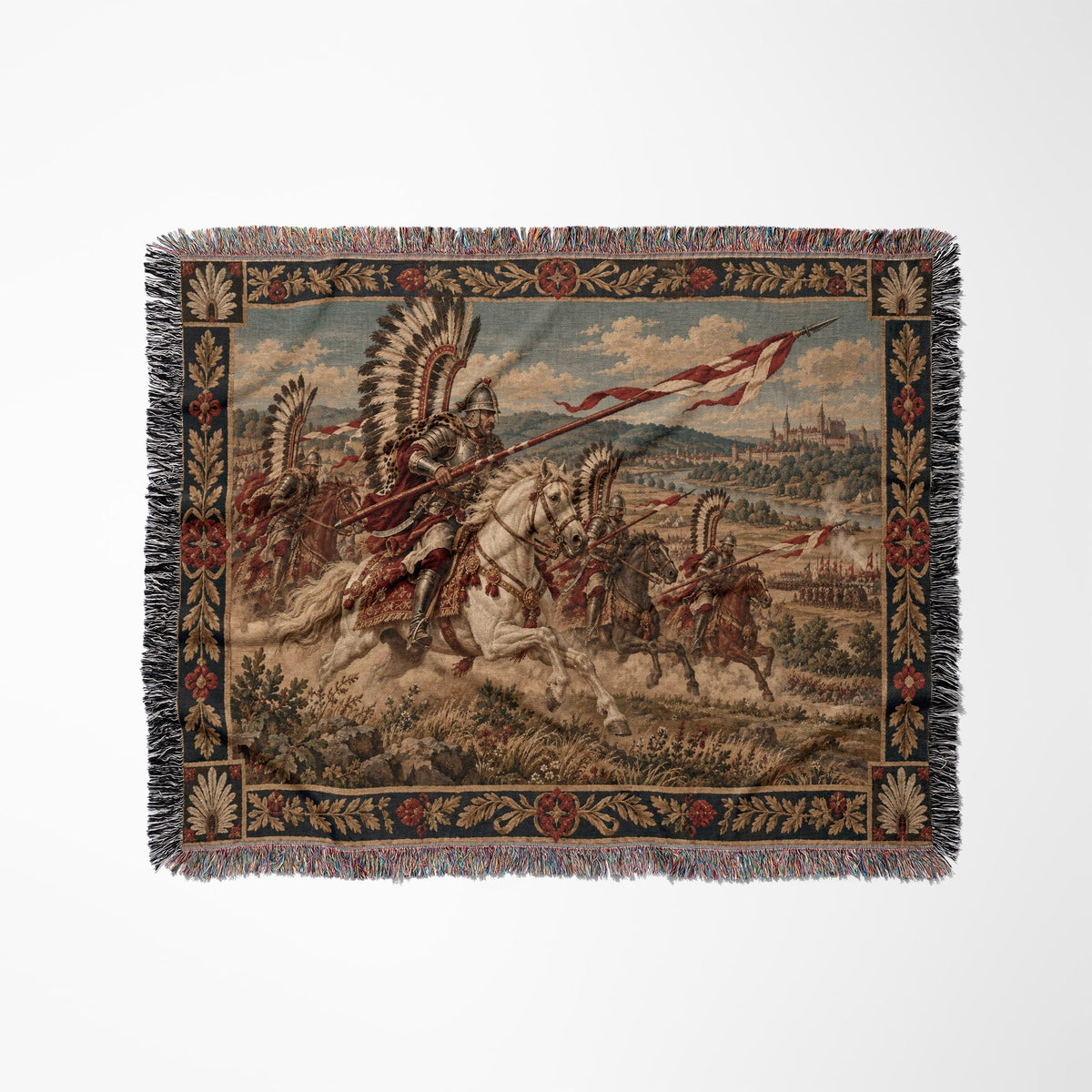 CalmNestStyle The Winged Hussars jacquard woven blanket