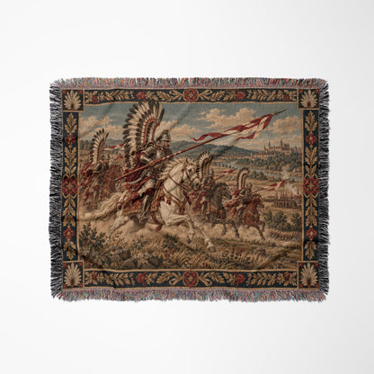 CalmNestStyle The Winged Hussars jacquard woven blanket