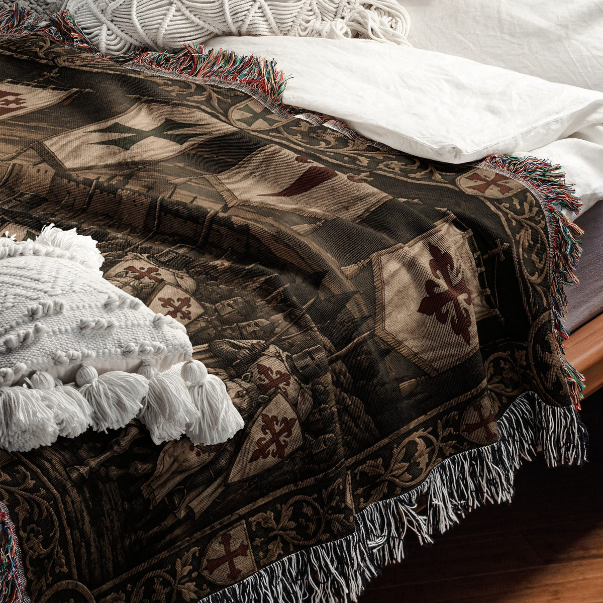 MyDesigns Seven Banners of the Christian Orders jacquard woven blanket