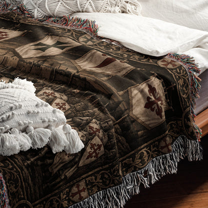 MyDesigns Seven Banners of the Christian Orders jacquard woven blanket