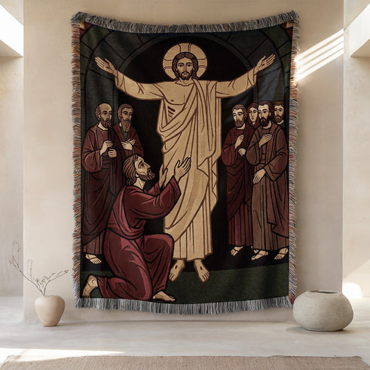 Jesus Christ and Disciples Woven Tapestry Blanket