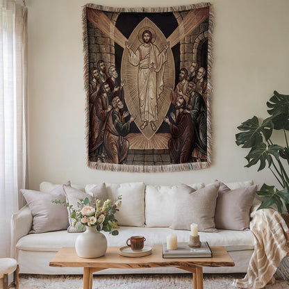 Jesus Christ with Disciples Woven Wall Tapestry