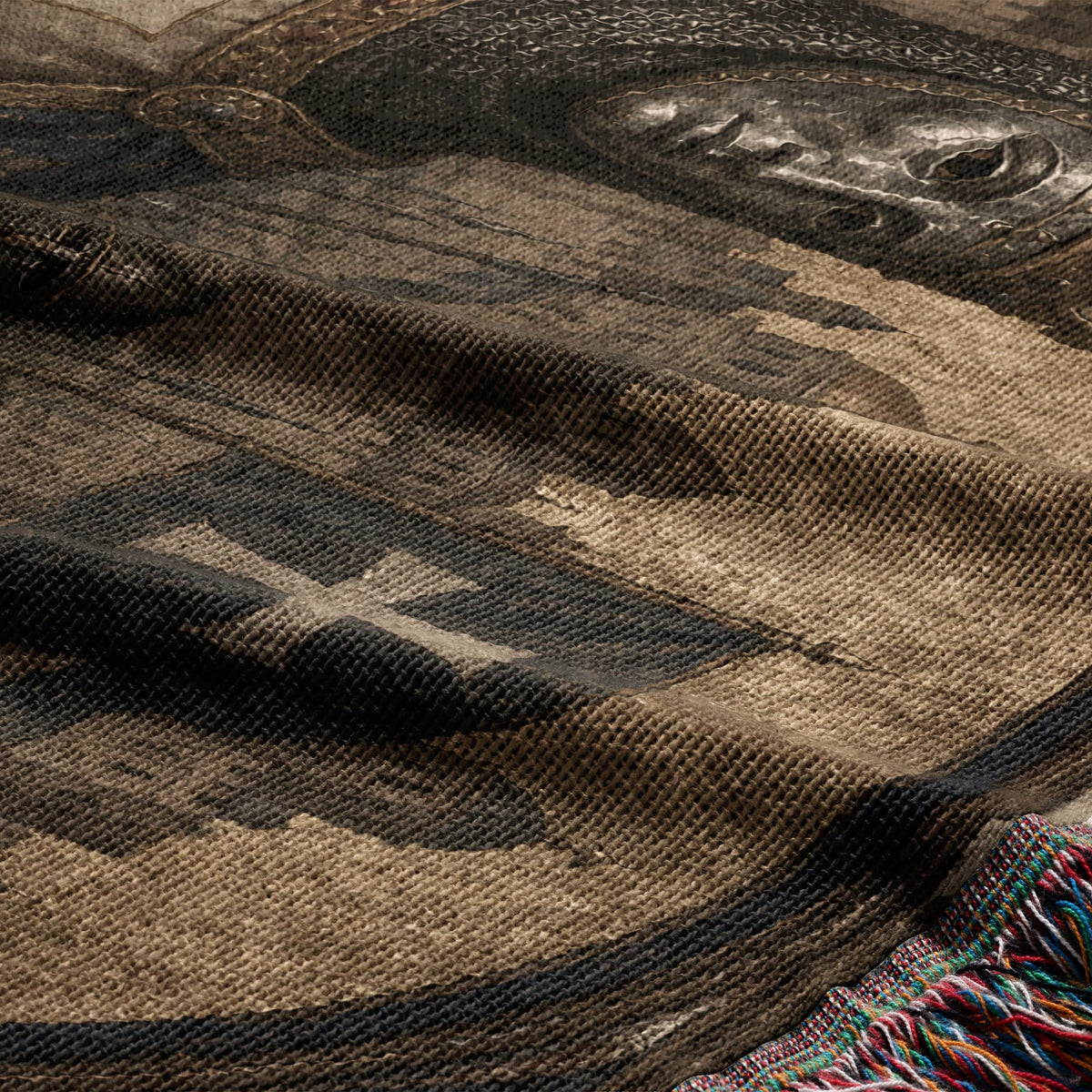 CalmNestStyle Baldwin IV The Crowned King jacquard woven blanket