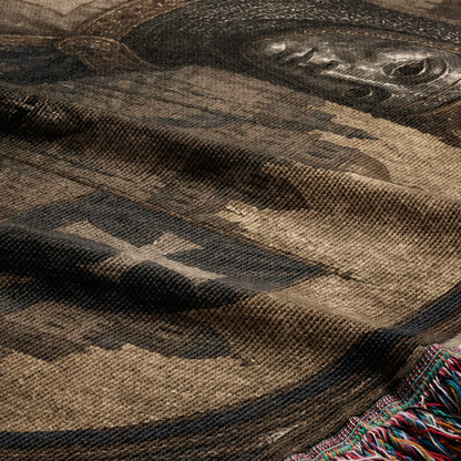 CalmNestStyle Baldwin IV The Crowned King jacquard woven blanket