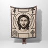 Sacred Icon Woven Blanket: Modern Faith Art
