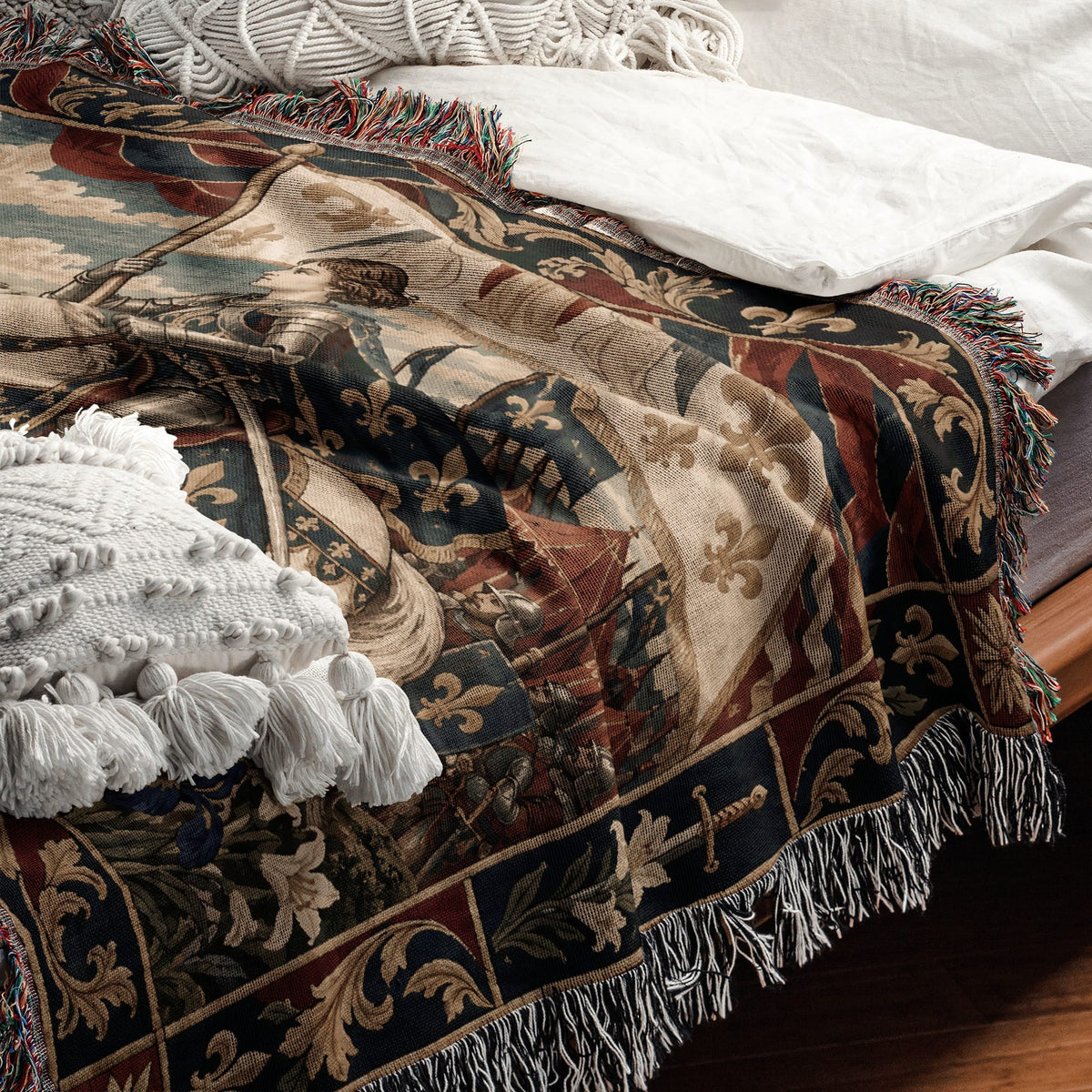 CalmNestStyle Joan of Arc at Orleans jacquard woven blanket