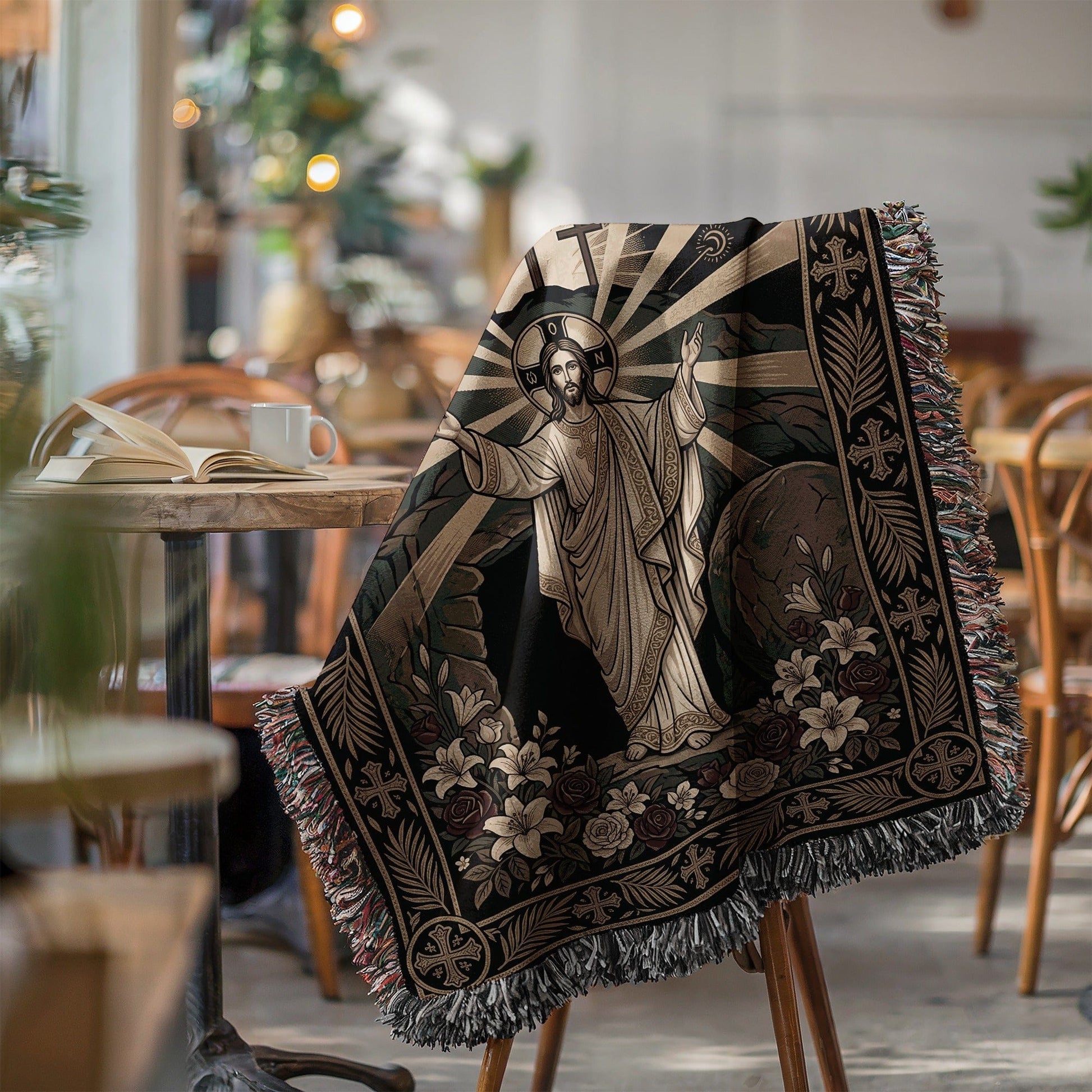 Inspirational Religious Scene Custom Throw Blanket