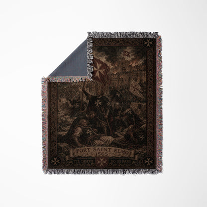 CalmNestStyle Fort Saint Elmo 1565 Hospitaller Woven Blanket jacquard woven blanket