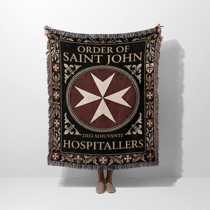 CalmNestStyle Order of Saint John Deo Adiuvante Hospitallers Woven Blanket jacquard woven blanket