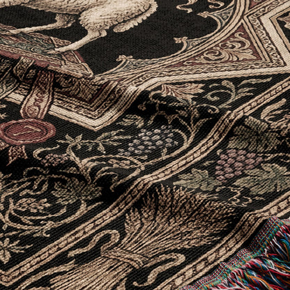 CalmNestStyle Sacred Lamb & Dove Art Woven Blanket jacquard woven blanket